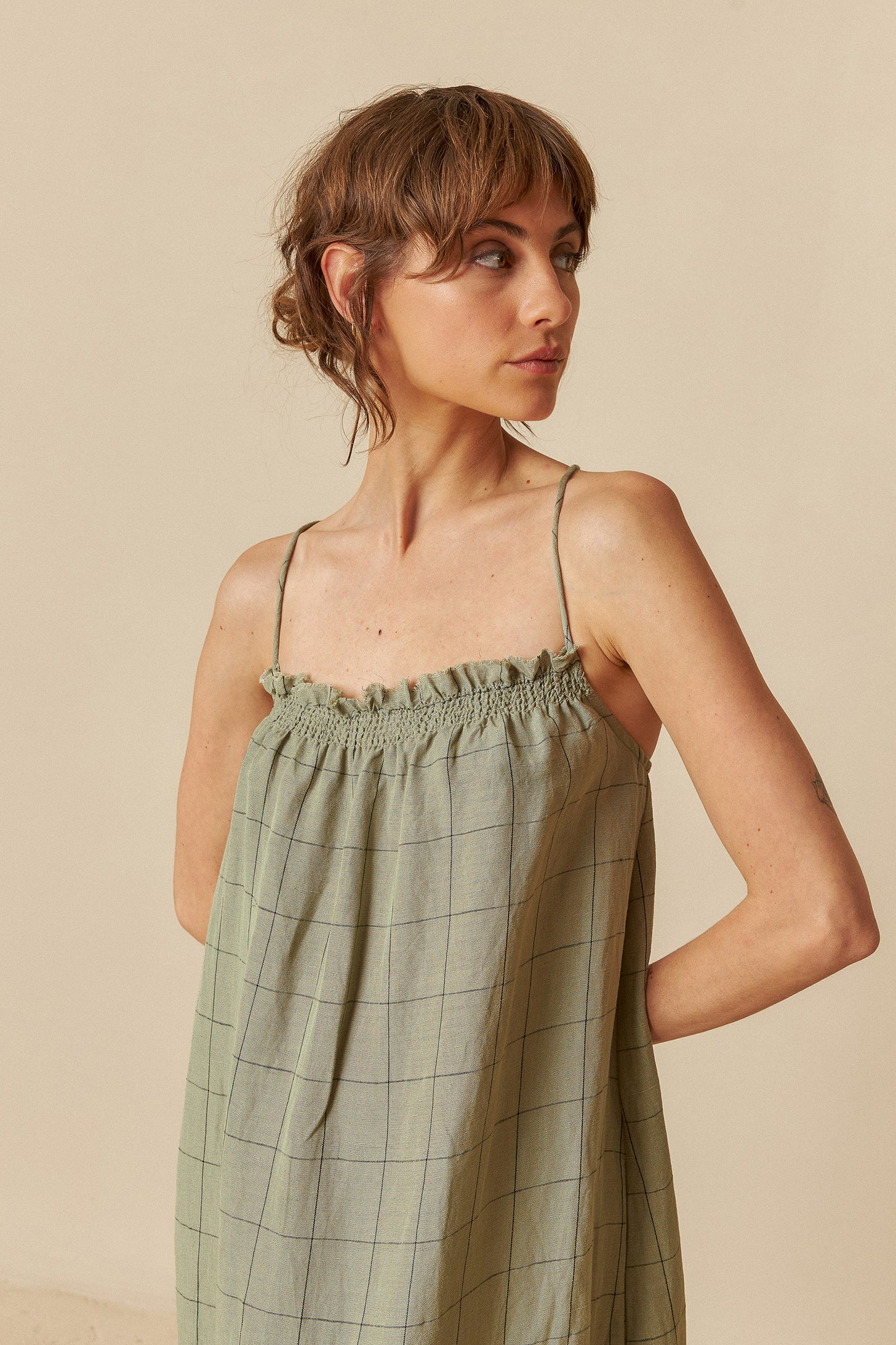 MIDI STRAP DRESS