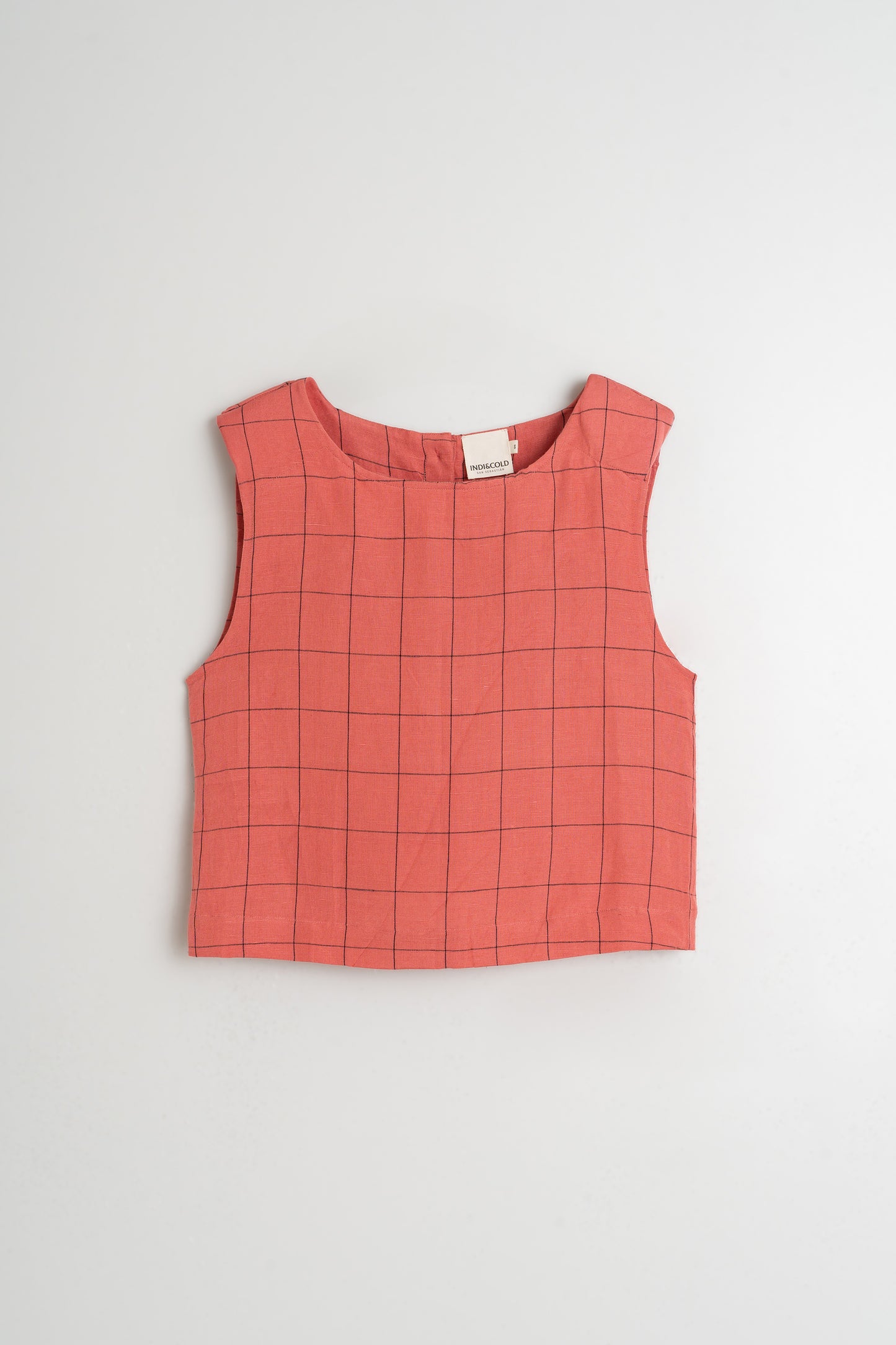 WINDOWPANE CHECK CROP TOP