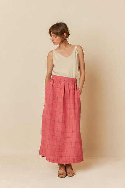 WINDOWPANE CHECK SKIRT – INDI&COLD