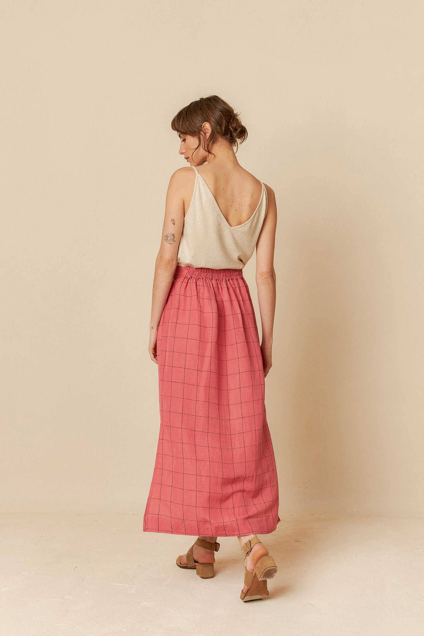 WINDOWPANE CHECK SKIRT