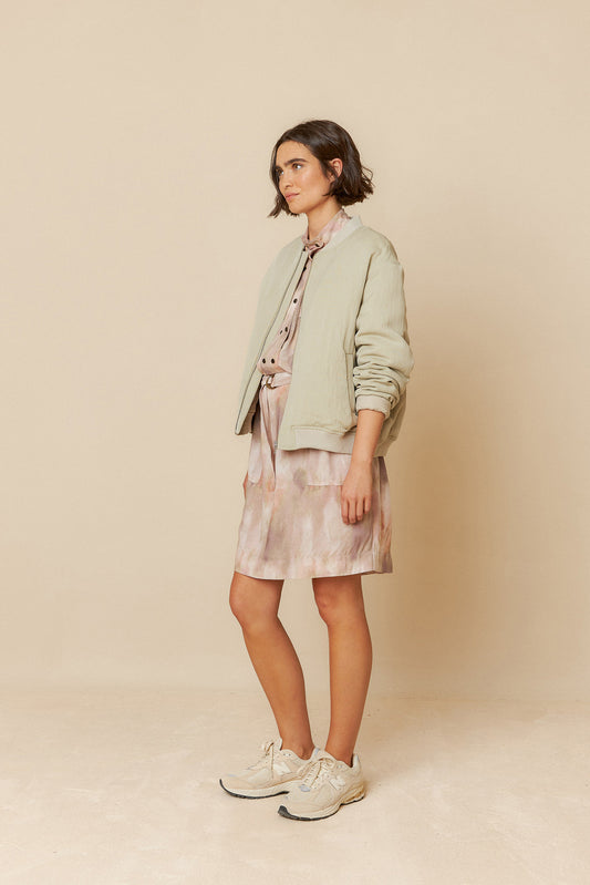 CHAQUETA BOMBER SATINADA