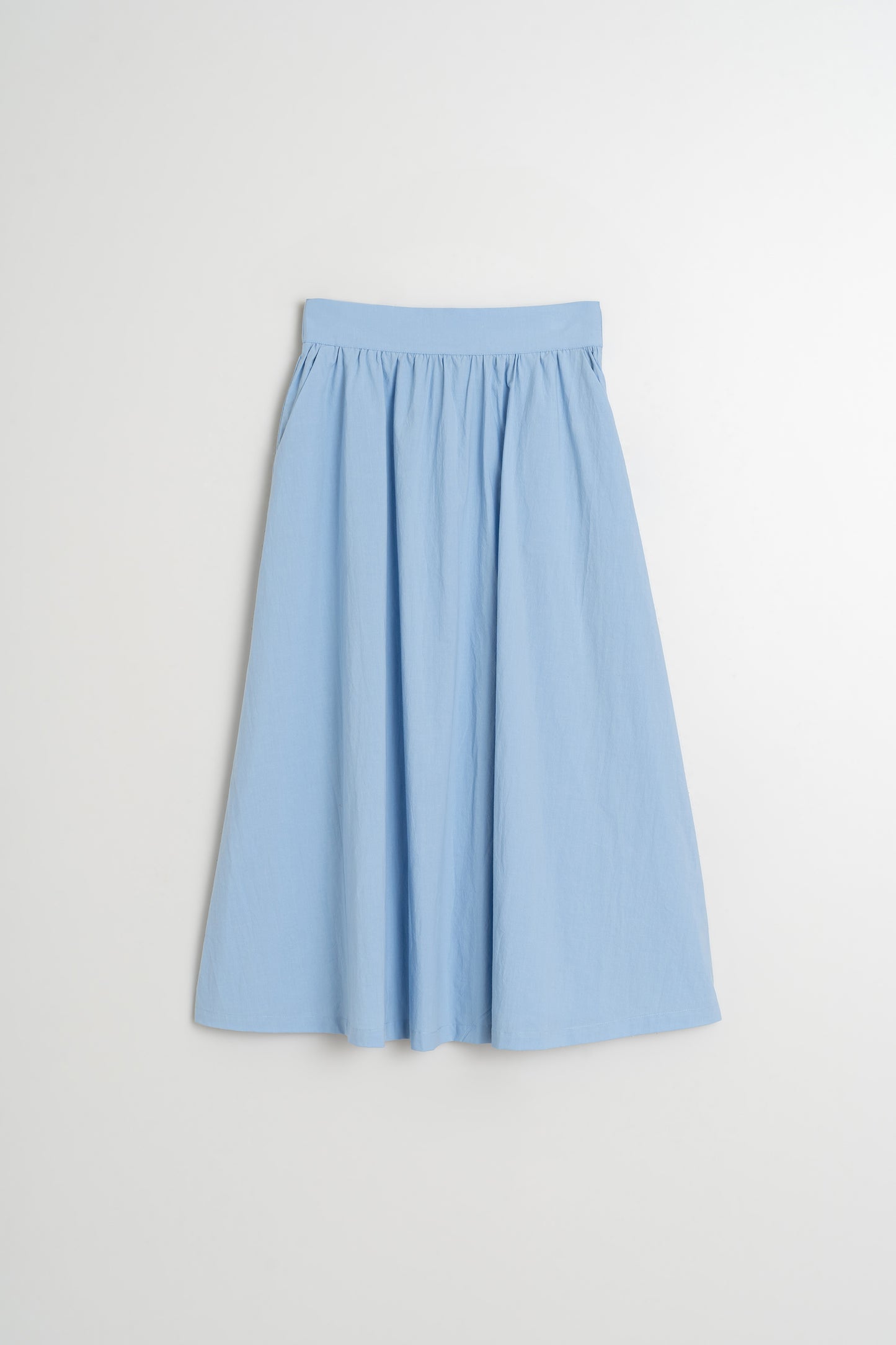 POPLIN MIDI SKIRT