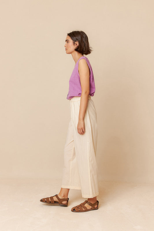PANTALÓN CROP POPELÍN