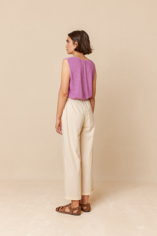 PANTALÓN CROP POPELÍN