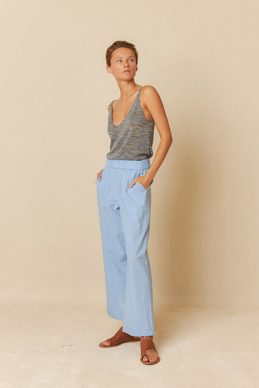 PANTALÓN CROP POPELÍN