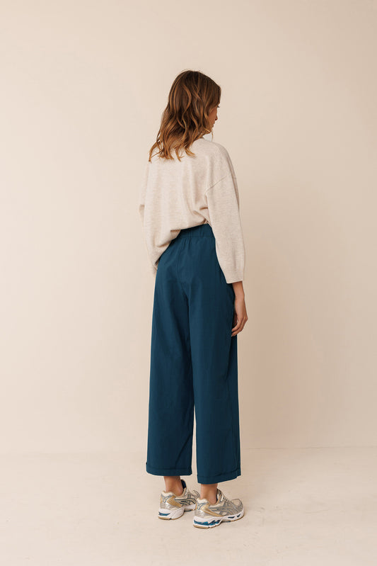 PANTALÓN CROP POPELÍN