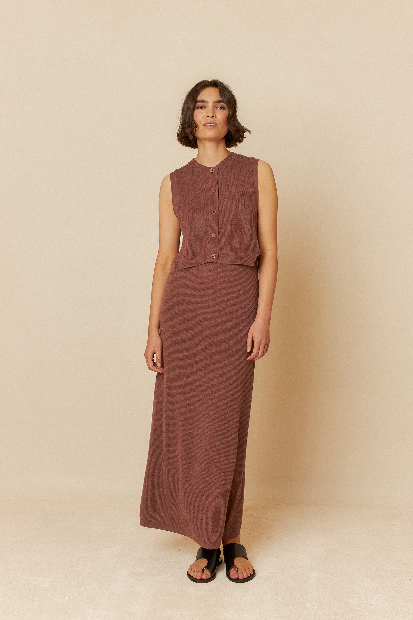 RICE STITCH KNIT DRESS