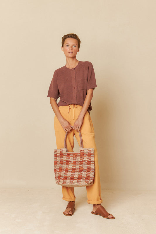 VESTE EN MAILLE DE RIZ