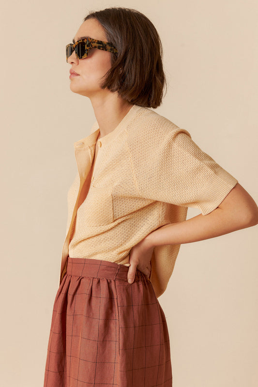 VESTE EN MAILLE DE RIZ