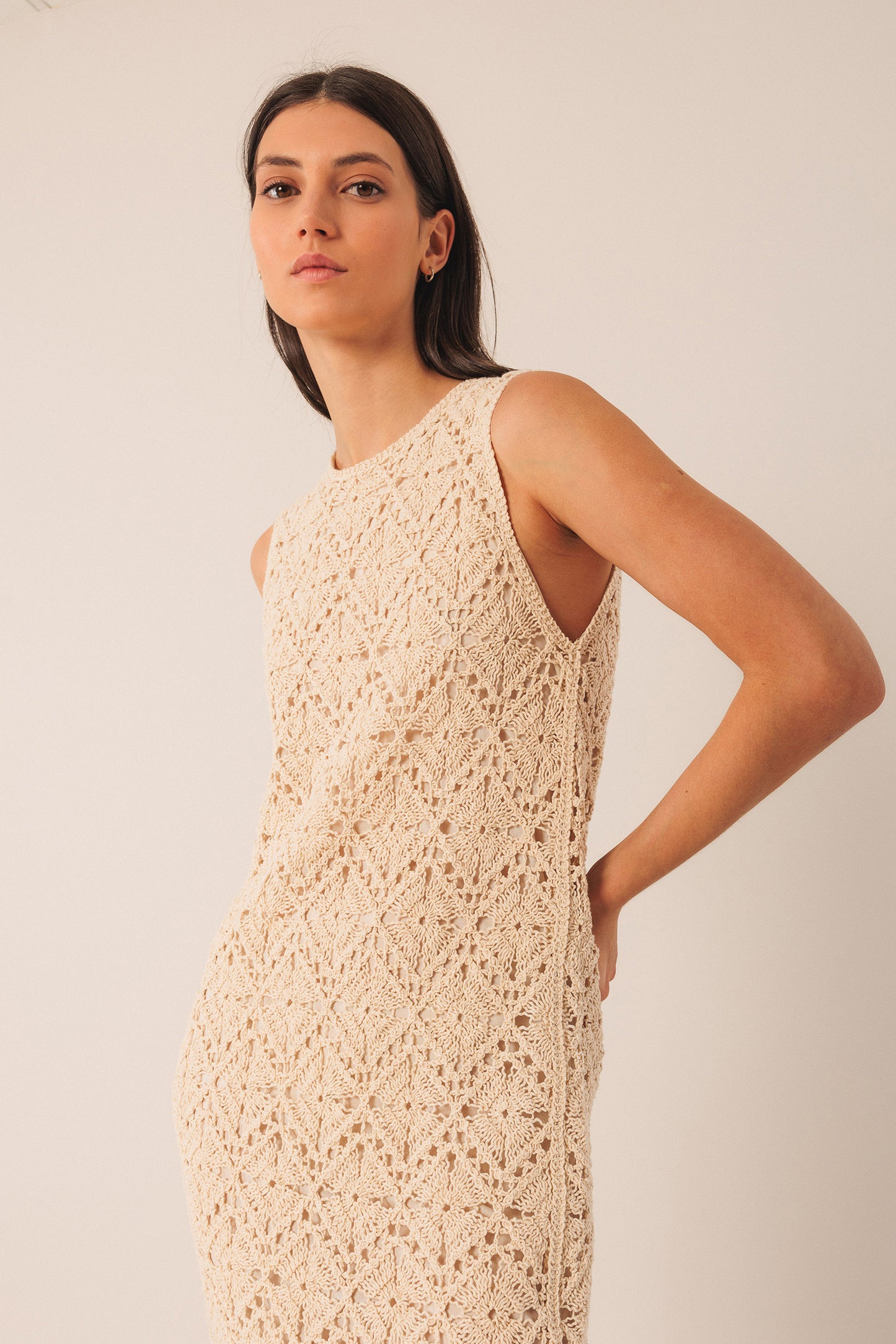[CL] CROCHET MIDI DRESS