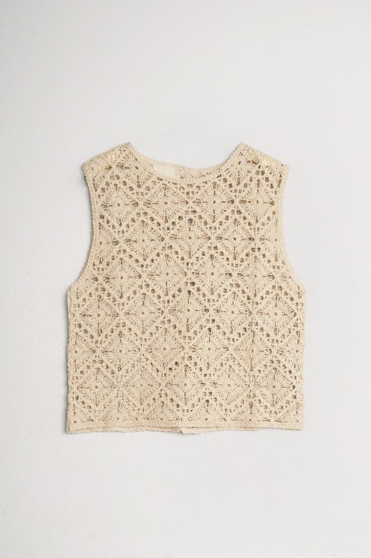 [CL] BUTTON-UP CROCHET TOP
