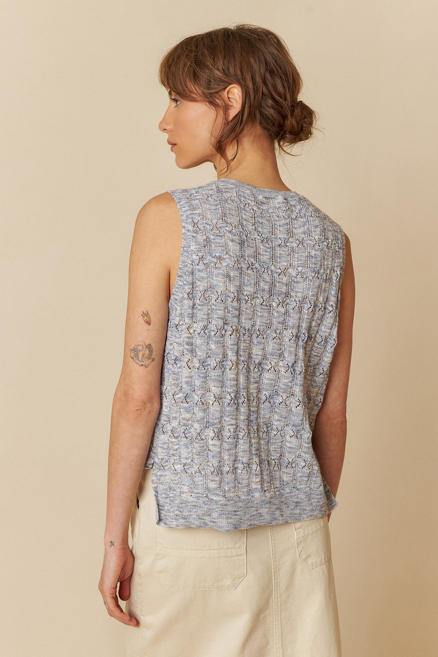 GILET EN MAILLE POINTELLE