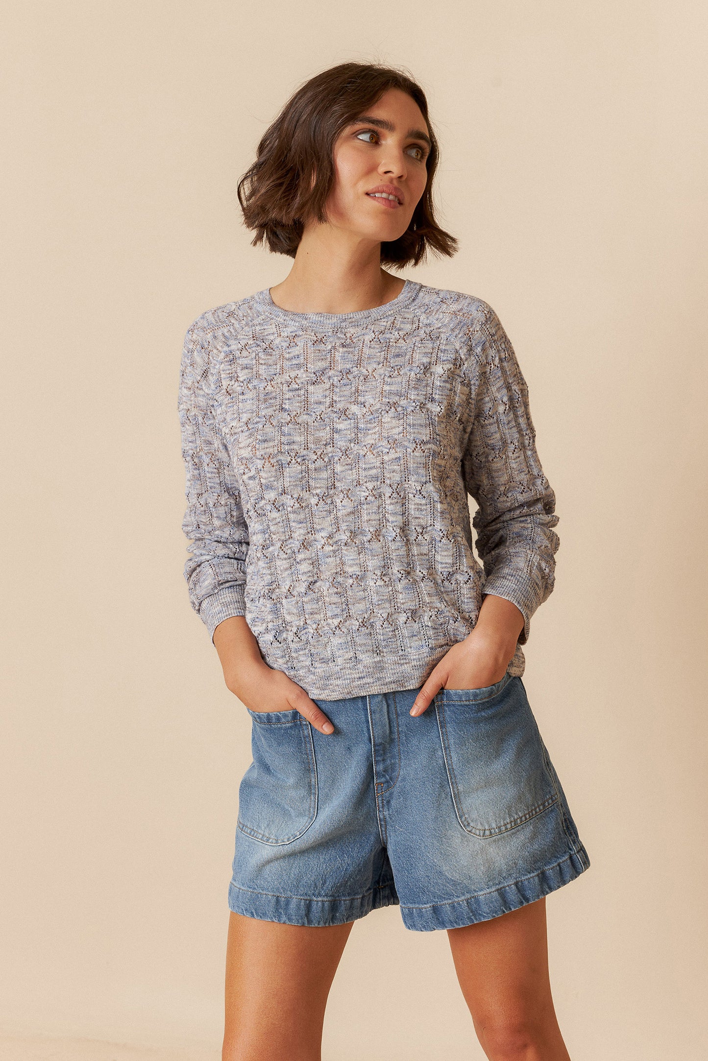 PULL EN MAILLE POINTELLE