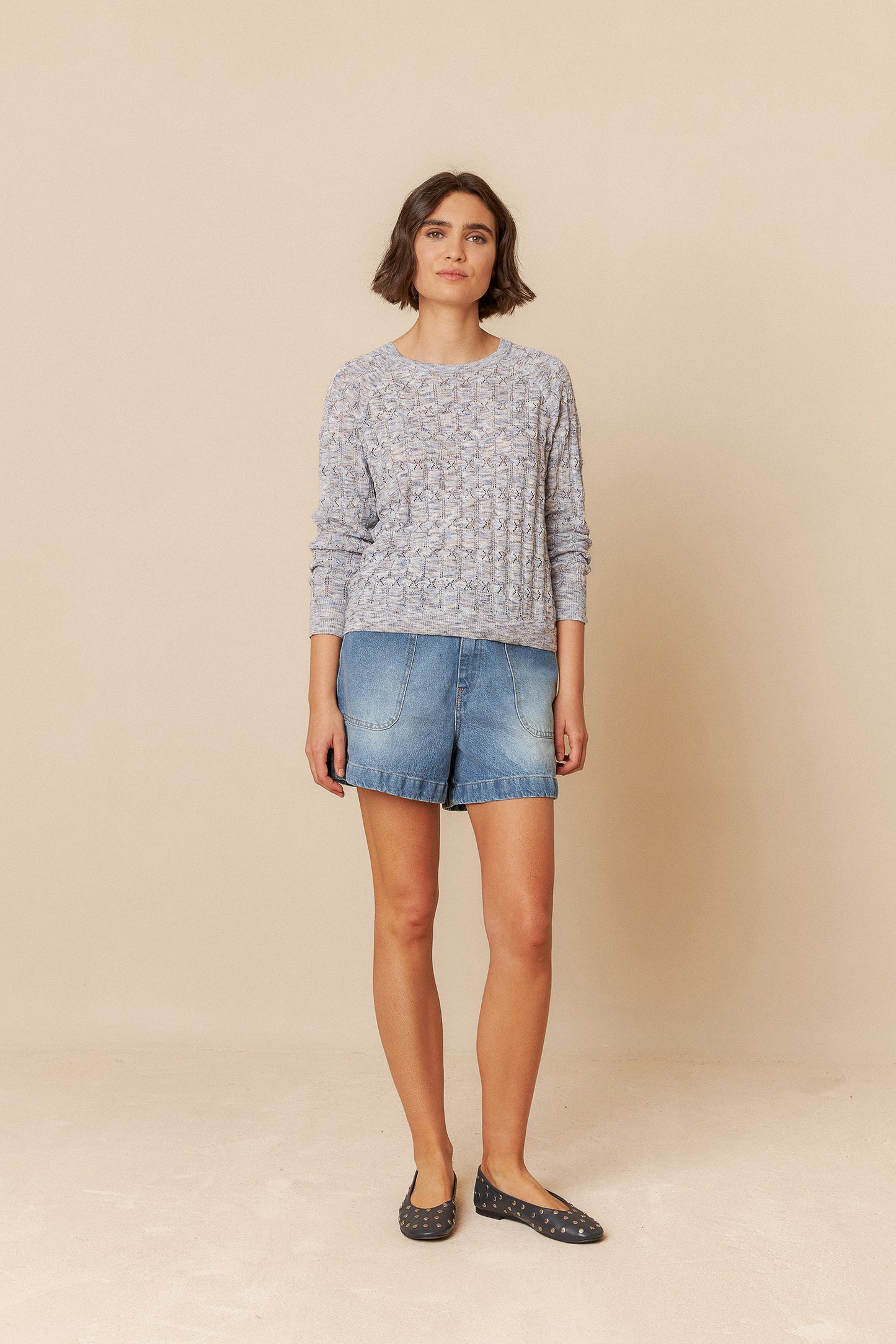 PULL EN MAILLE POINTELLE