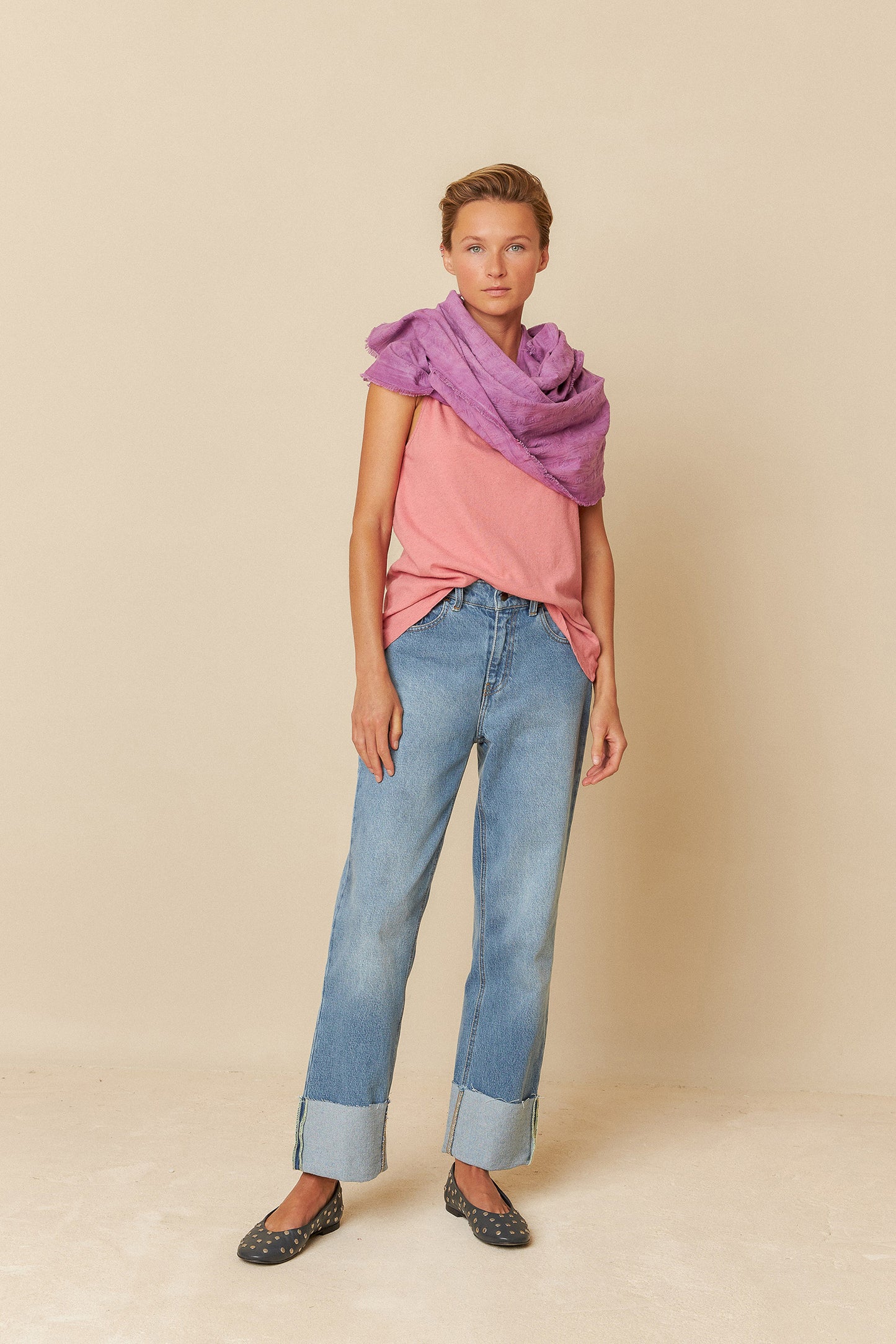 FRAYED-EDGE SCARF