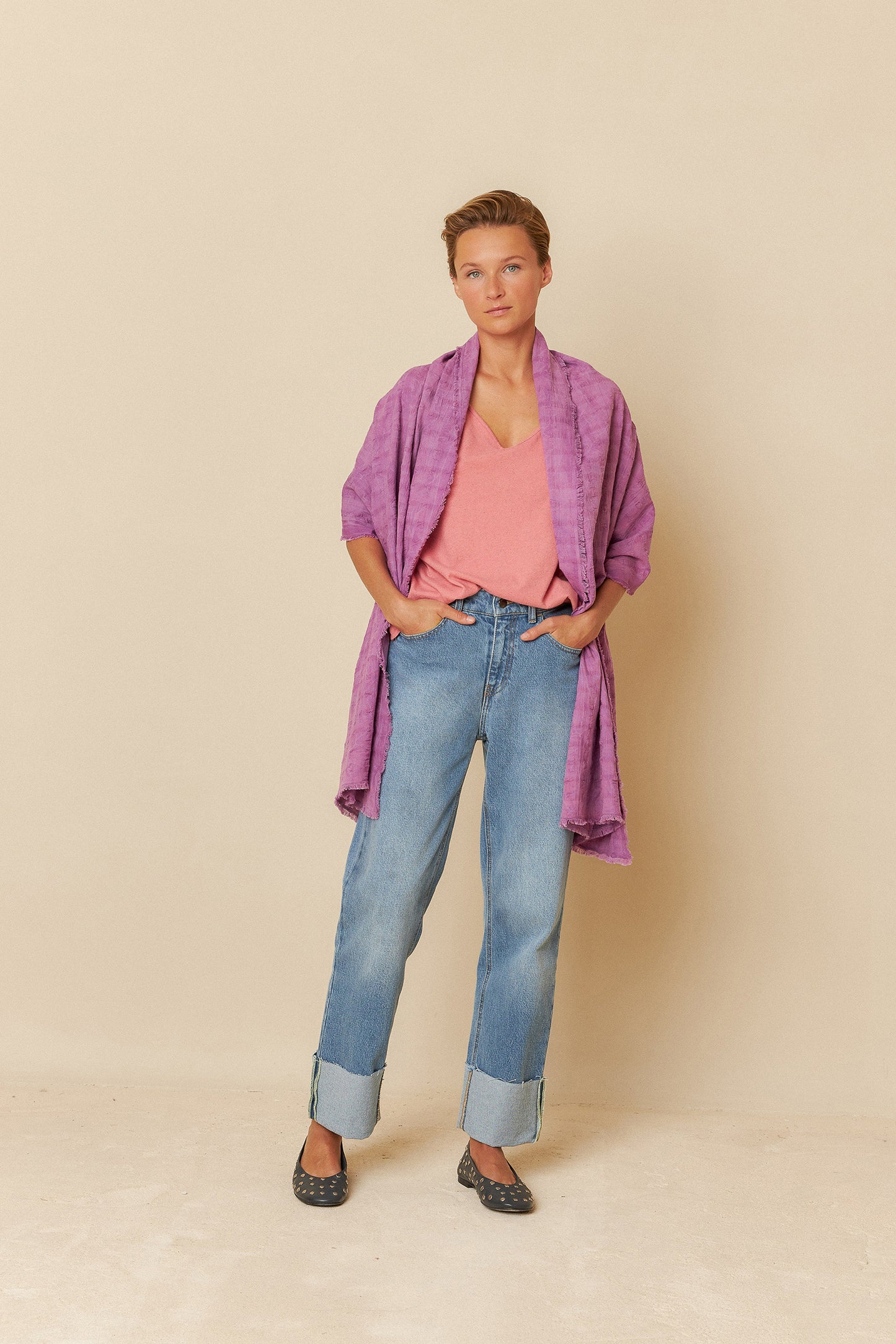FRAYED-EDGE SCARF