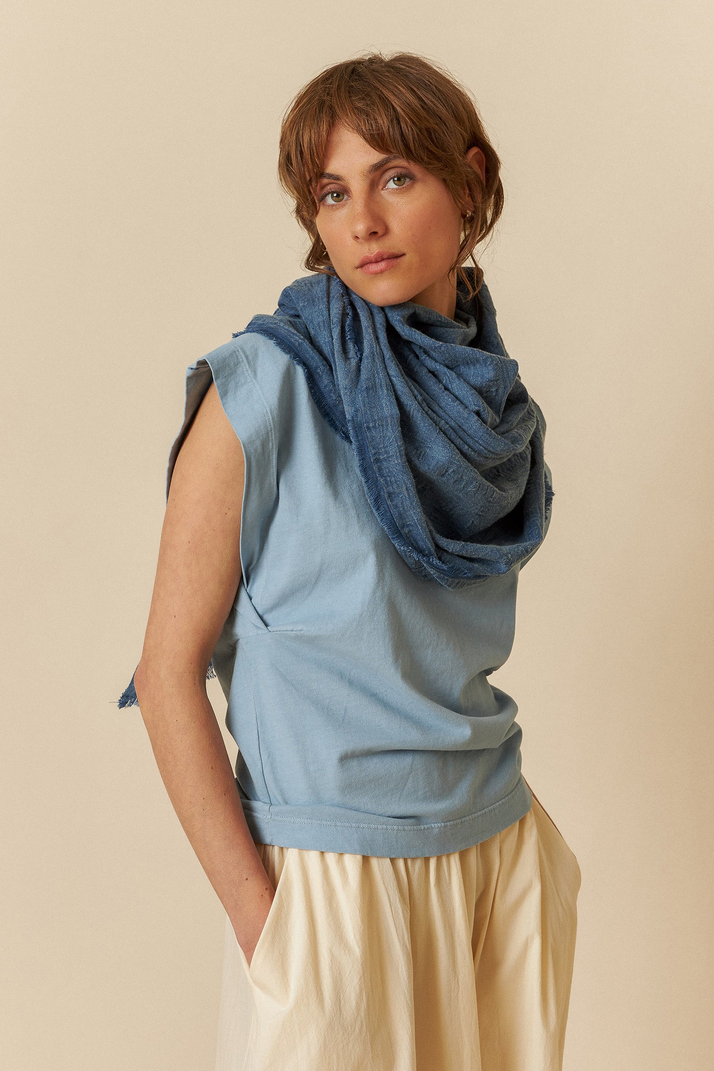 FRAYED-EDGE SCARF