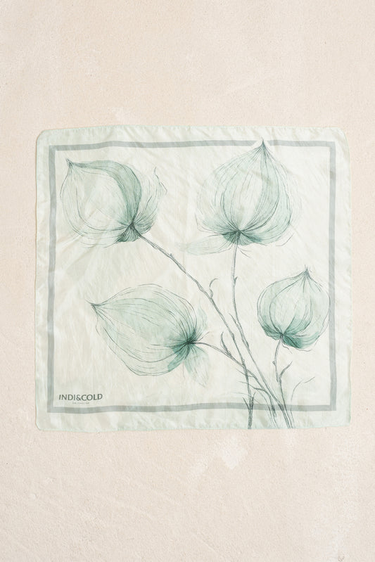 BLUE FORAL SCARF