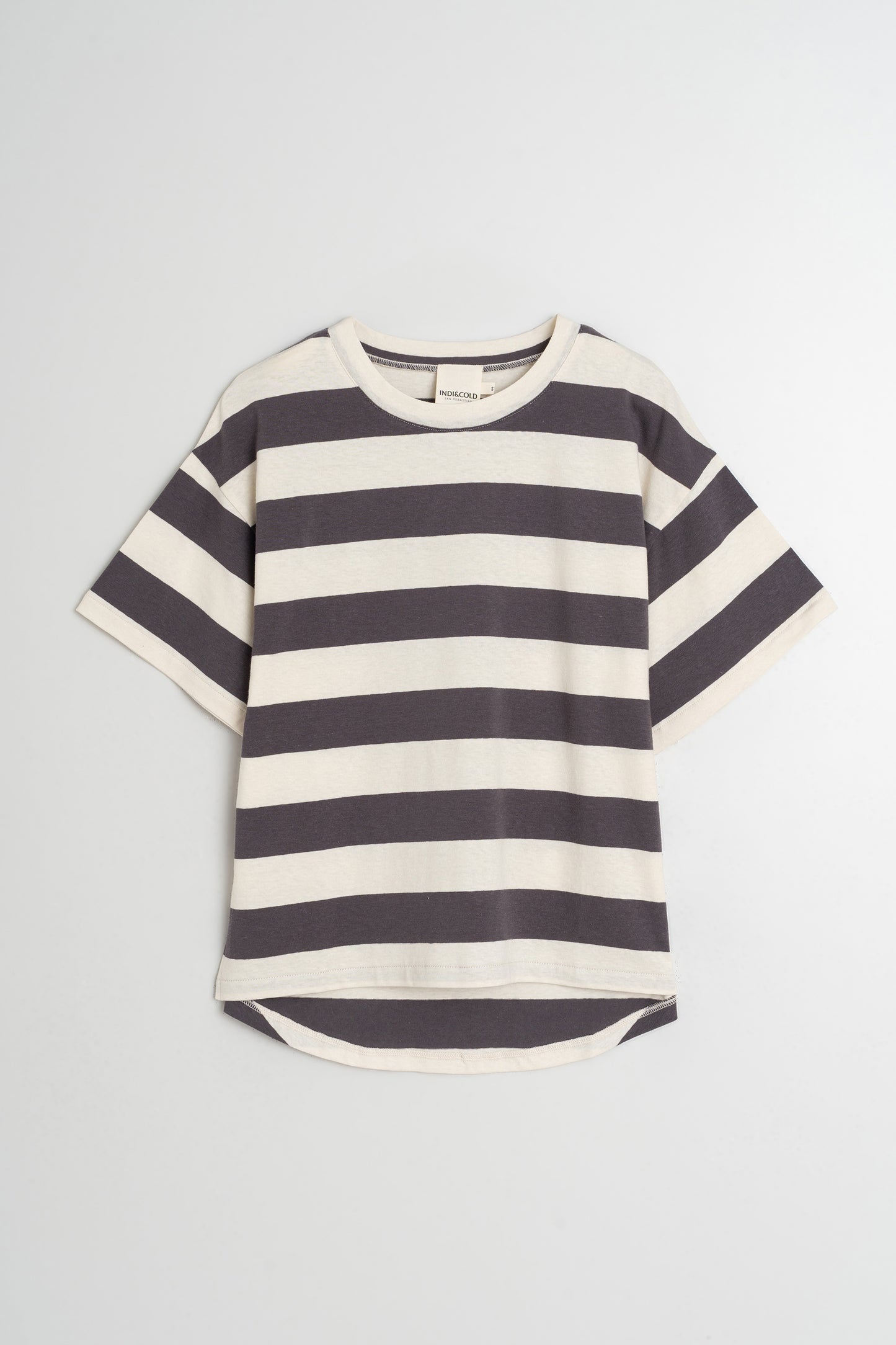 STRIPED CROP T- SHIRT