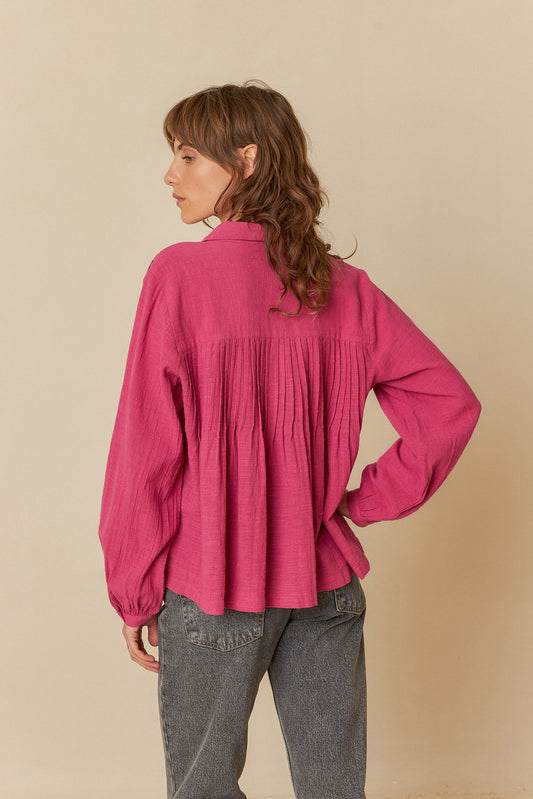 LEAH PLEATED SHIRT