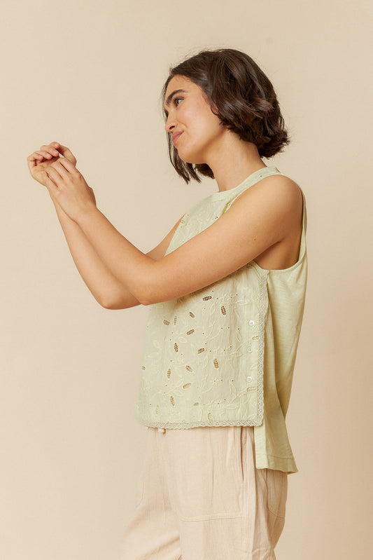 CAMISETA COMBINADA PUNTILLA