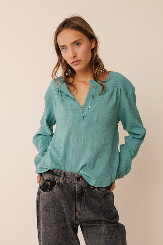 BLUSA BOMBINADA MANGAS