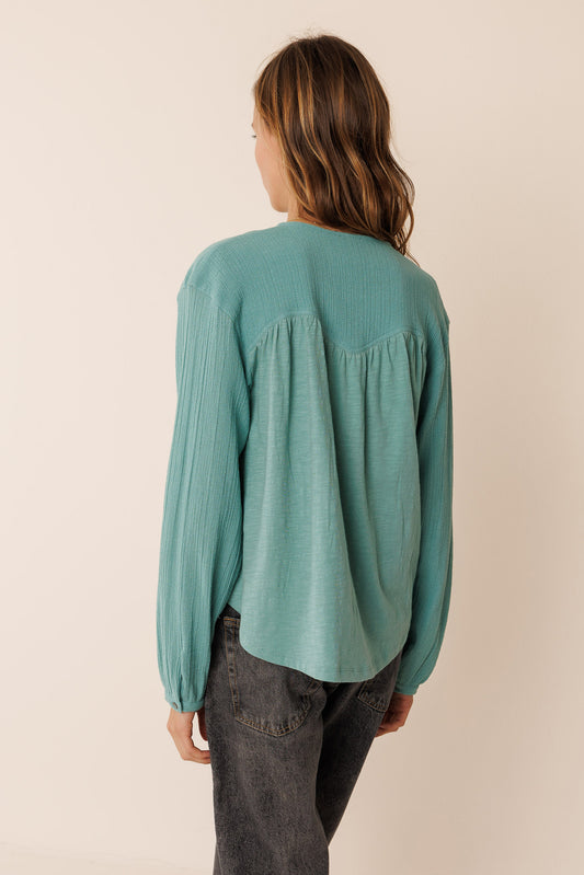 BOMBED SLEEVE BLOUSE