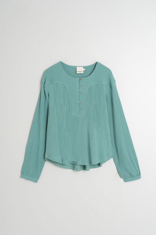 BOMBED SLEEVE BLOUSE