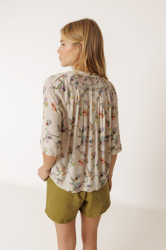 SMOCK-DETAIL SHIRT 3