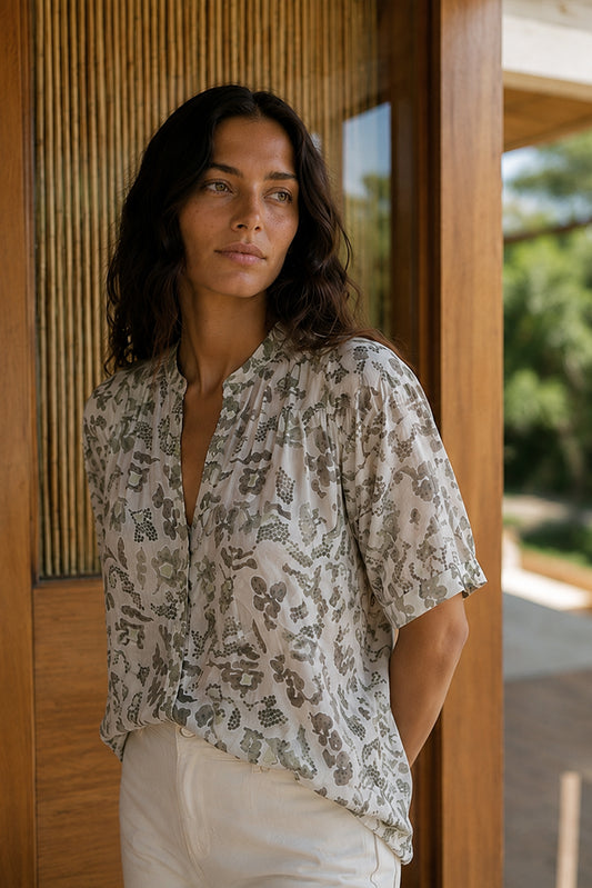 [CL] MAXI FLOWER SHIRT 2