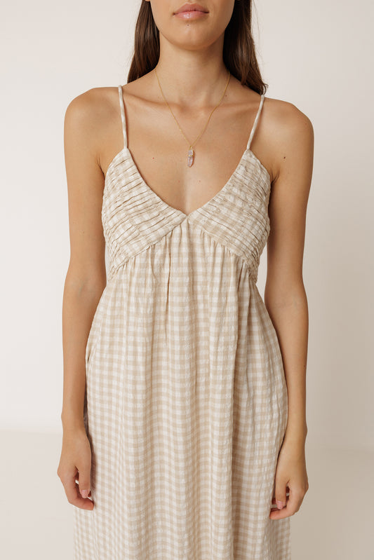 STRAPPY GINGHAM DRESS 5