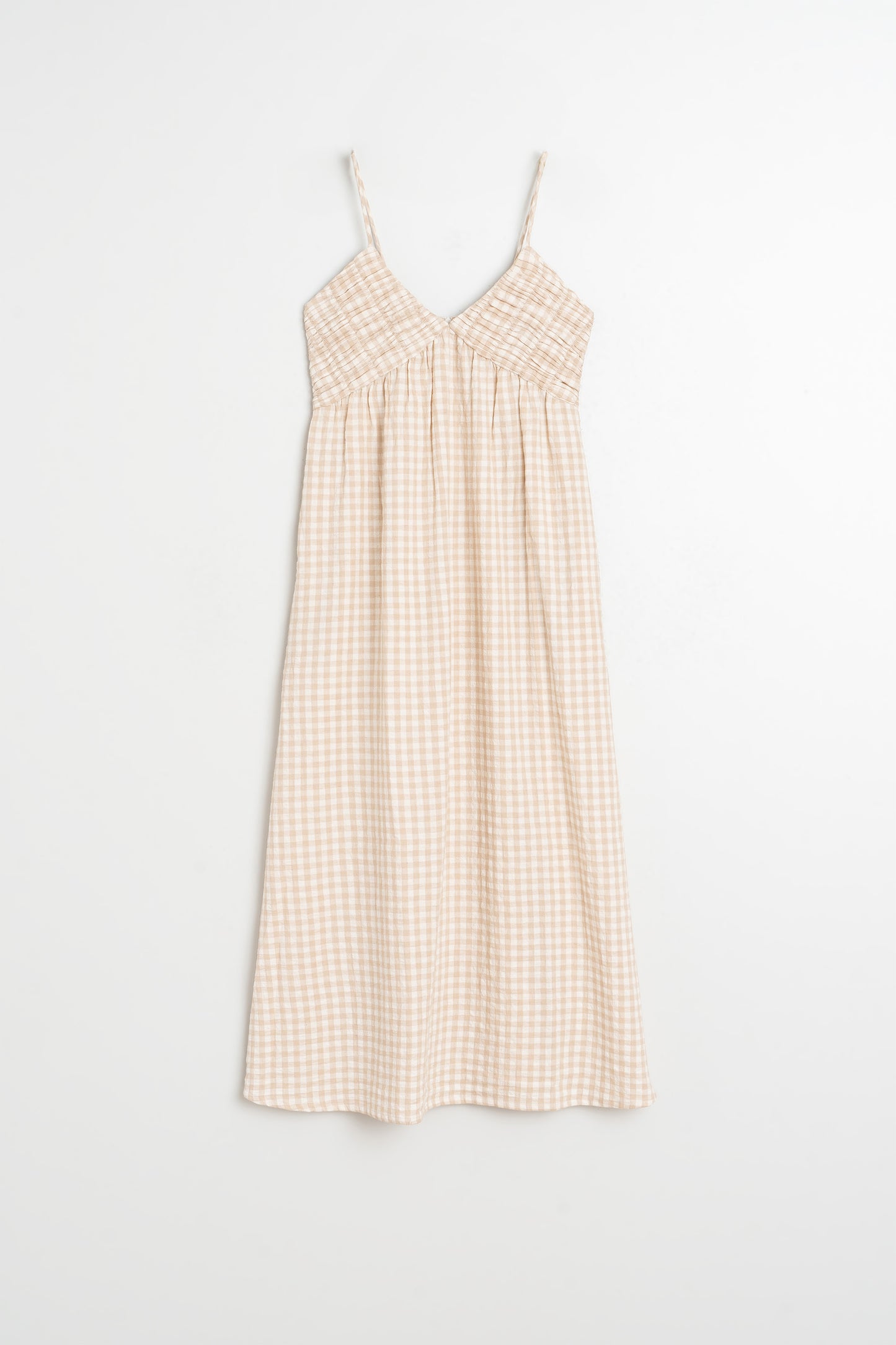 STRAPPY GINGHAM DRESS
