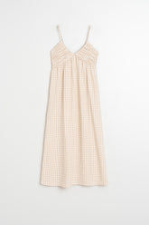 STRAPPY GINGHAM DRESS