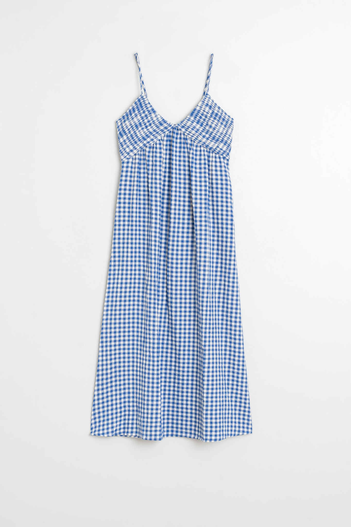 STRAPPY GINGHAM DRESS