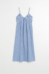 STRAPPY GINGHAM DRESS