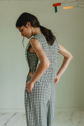 QUILTED CHECKERED TOP