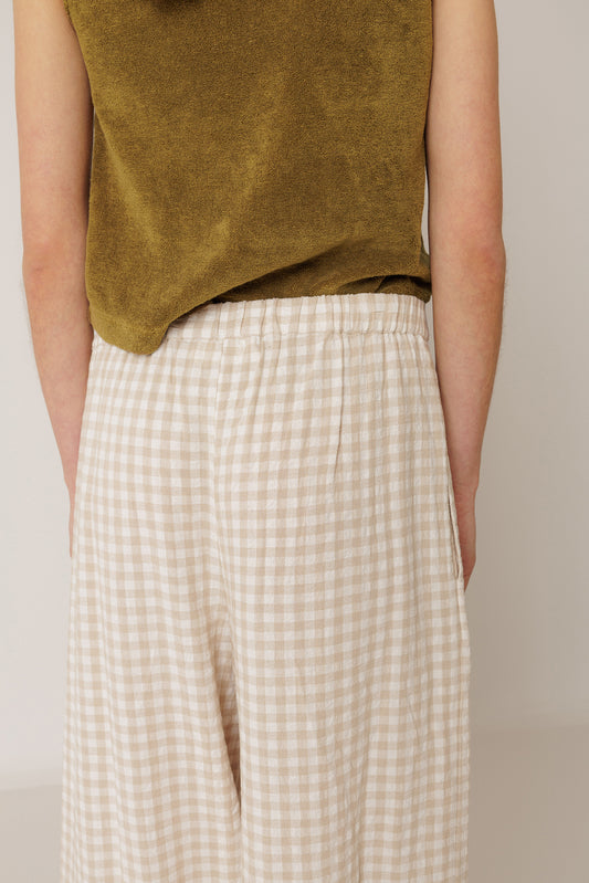ELASTIC GINGHAM PANT 4