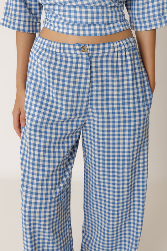 ELASTIC GINGHAM PANT 4