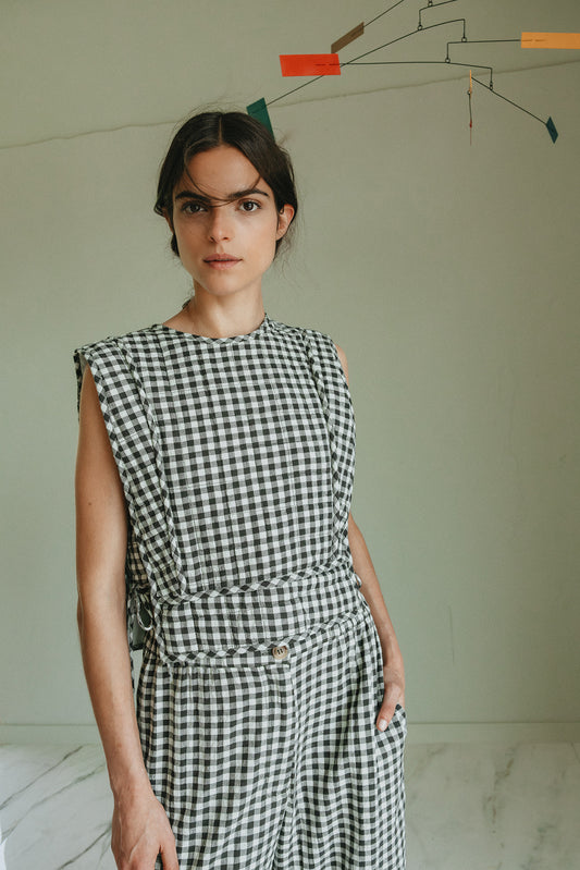 ELASTIC GINGHAM PANT 3