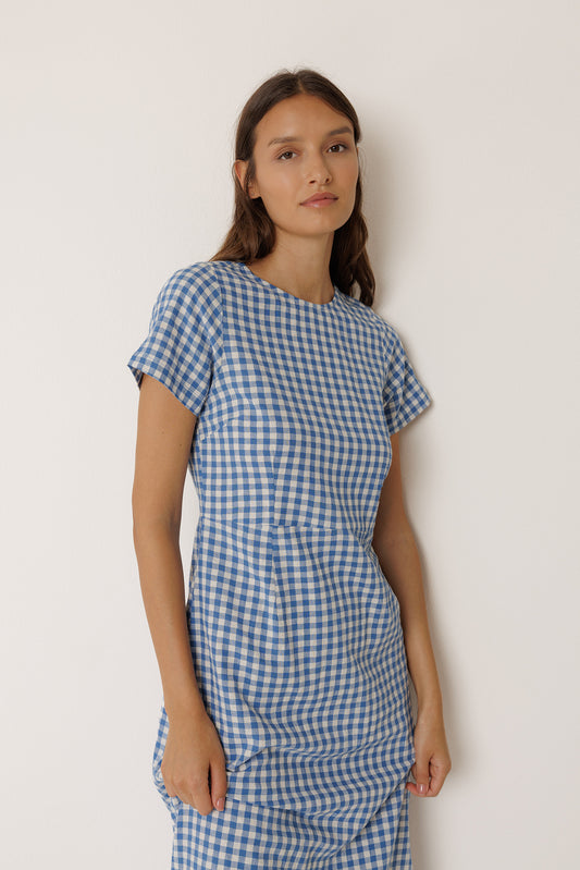 LONG GINGHAM DRESS | INDI&COLD LONG GINGHAM DRESS | INDI&COLD