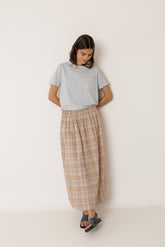 COTTON PLAID SKIRT
