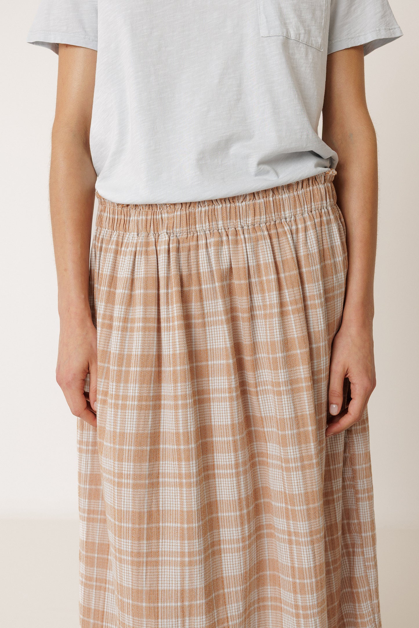 COTTON PLAID SKIRT