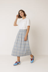 COTTON PLAID SKIRT