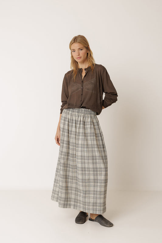 COTTON PLAID SKIRT 1