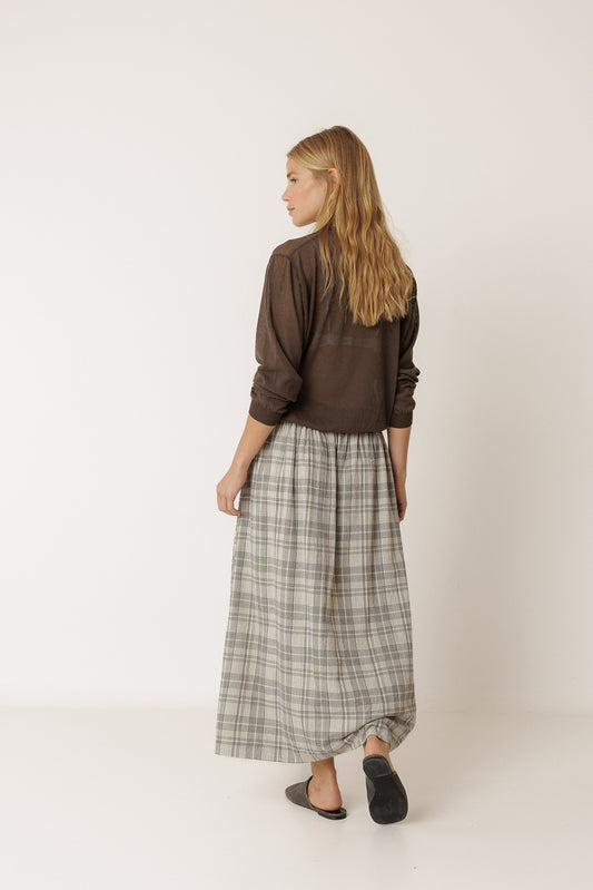 COTTON PLAID SKIRT 3