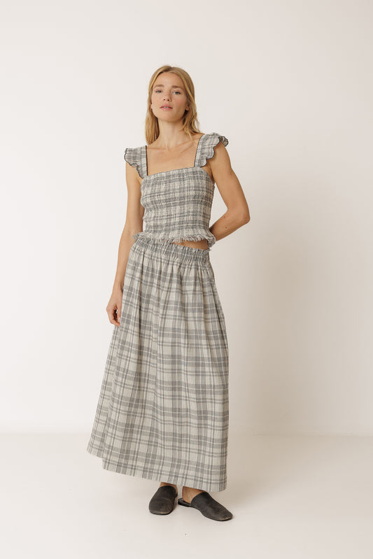 COTTON PLAID SKIRT 5