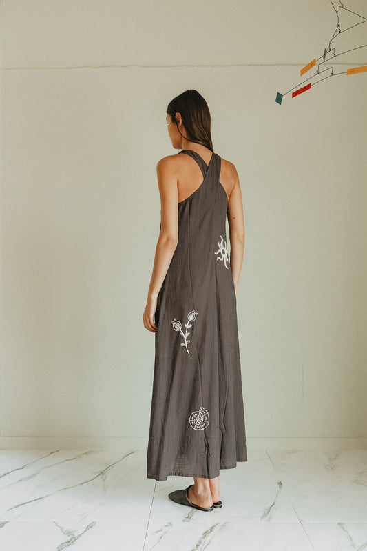 NATURAL EMBROIDERED DRESS 3
