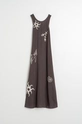 NATURAL EMBROIDERED DRESS