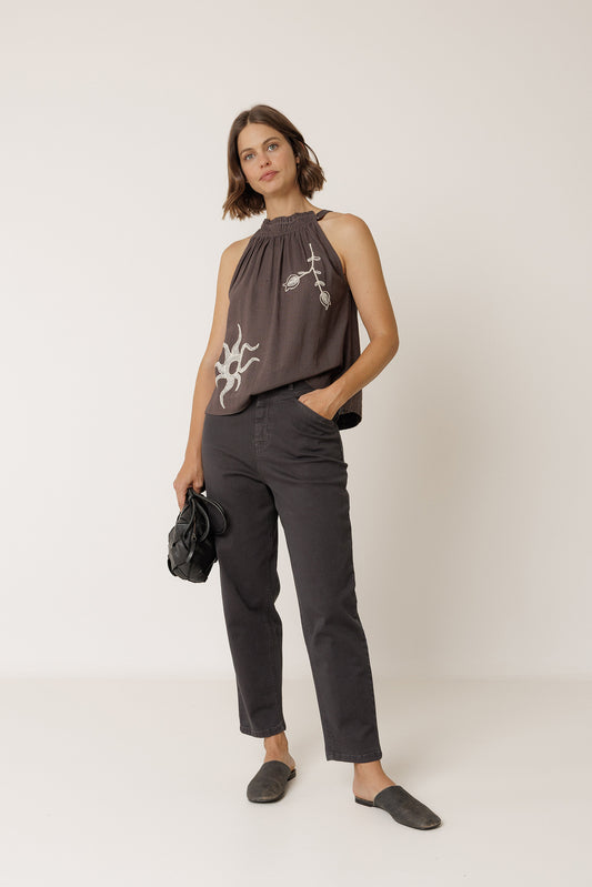 EMBROIDERED HALTER TOP 5