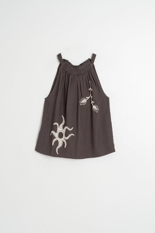 EMBROIDERED HALTER TOP 6